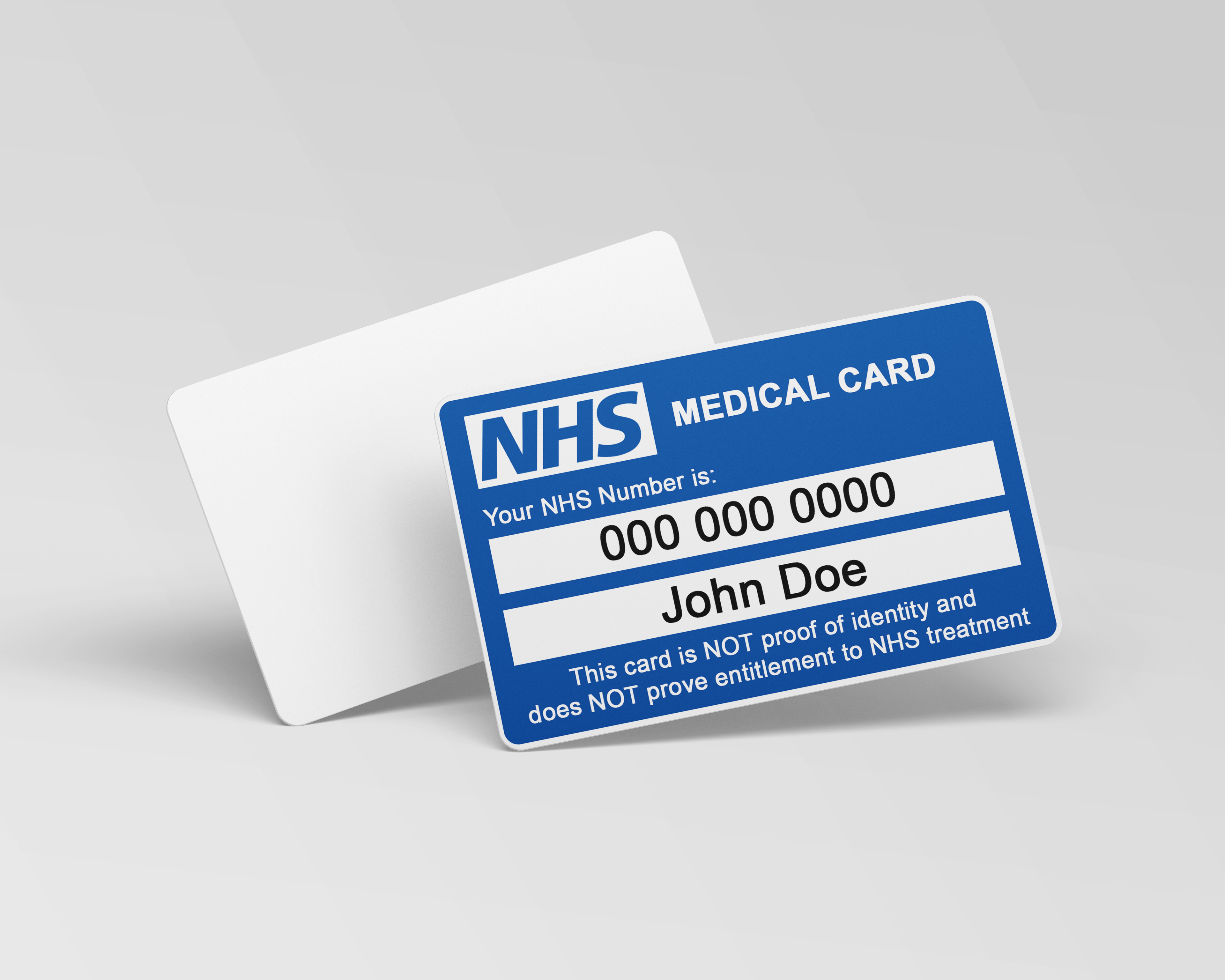 NHS Number Card | Reproduction