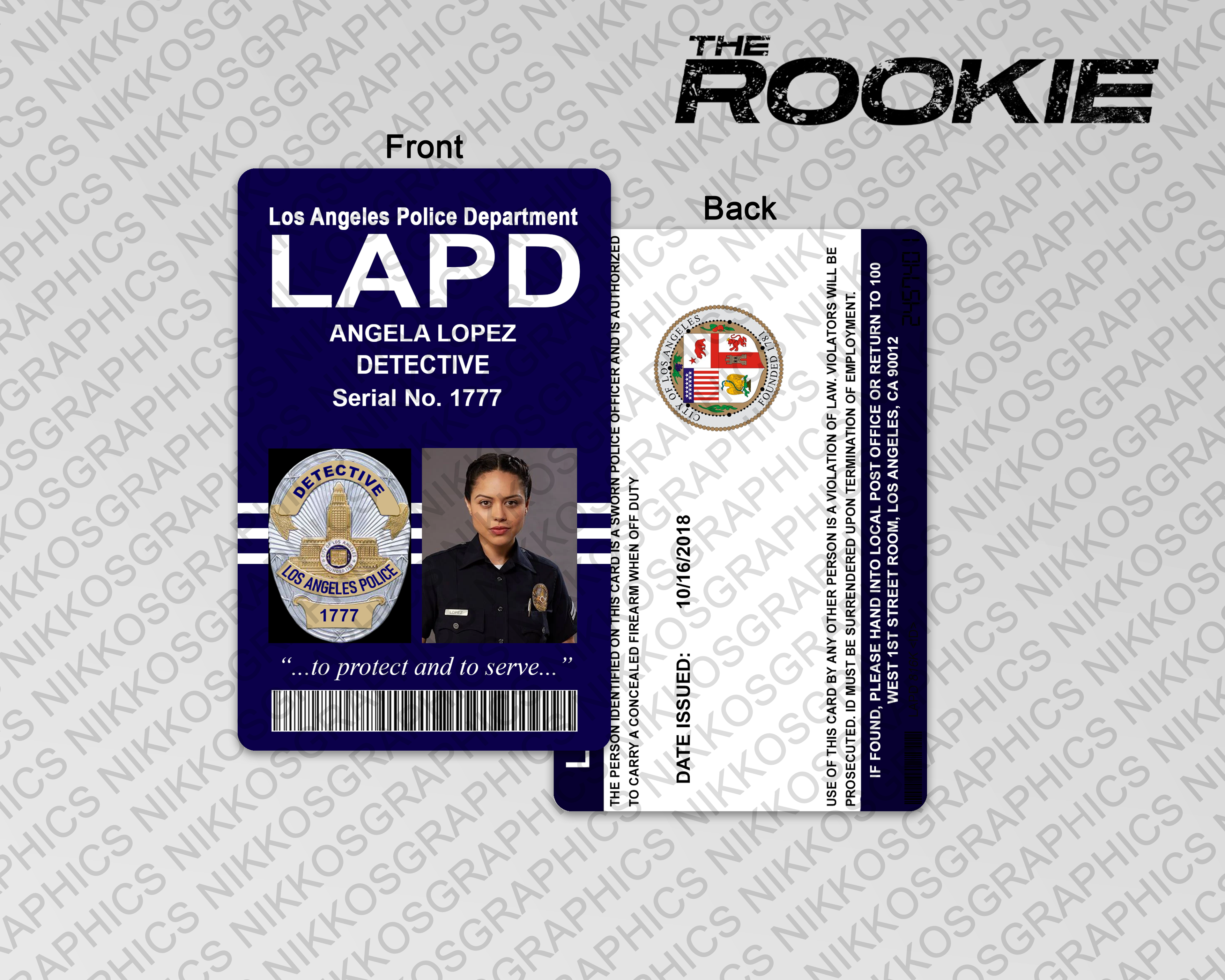 The Rookie | LAPD - 100% Screen Accurate | ID Badge