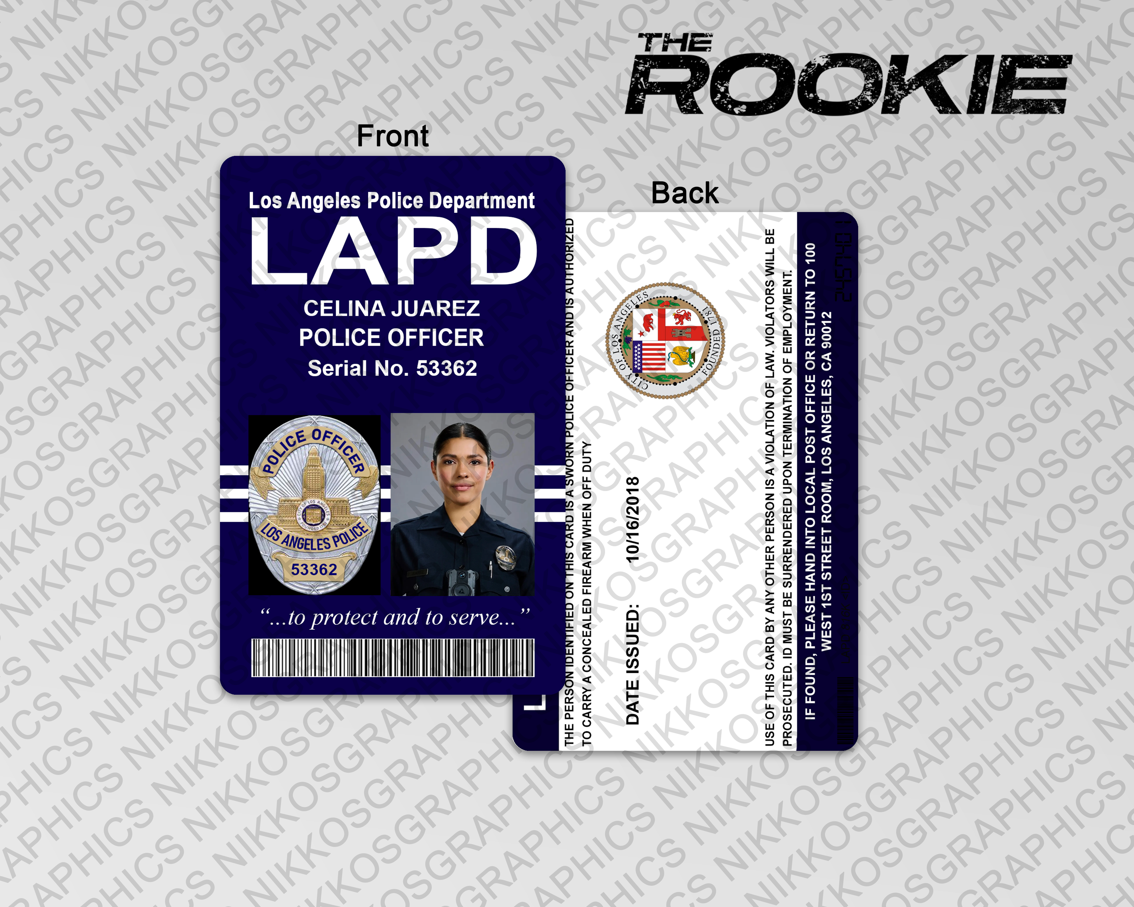 The Rookie | LAPD - 100% Screen Accurate | ID Badge