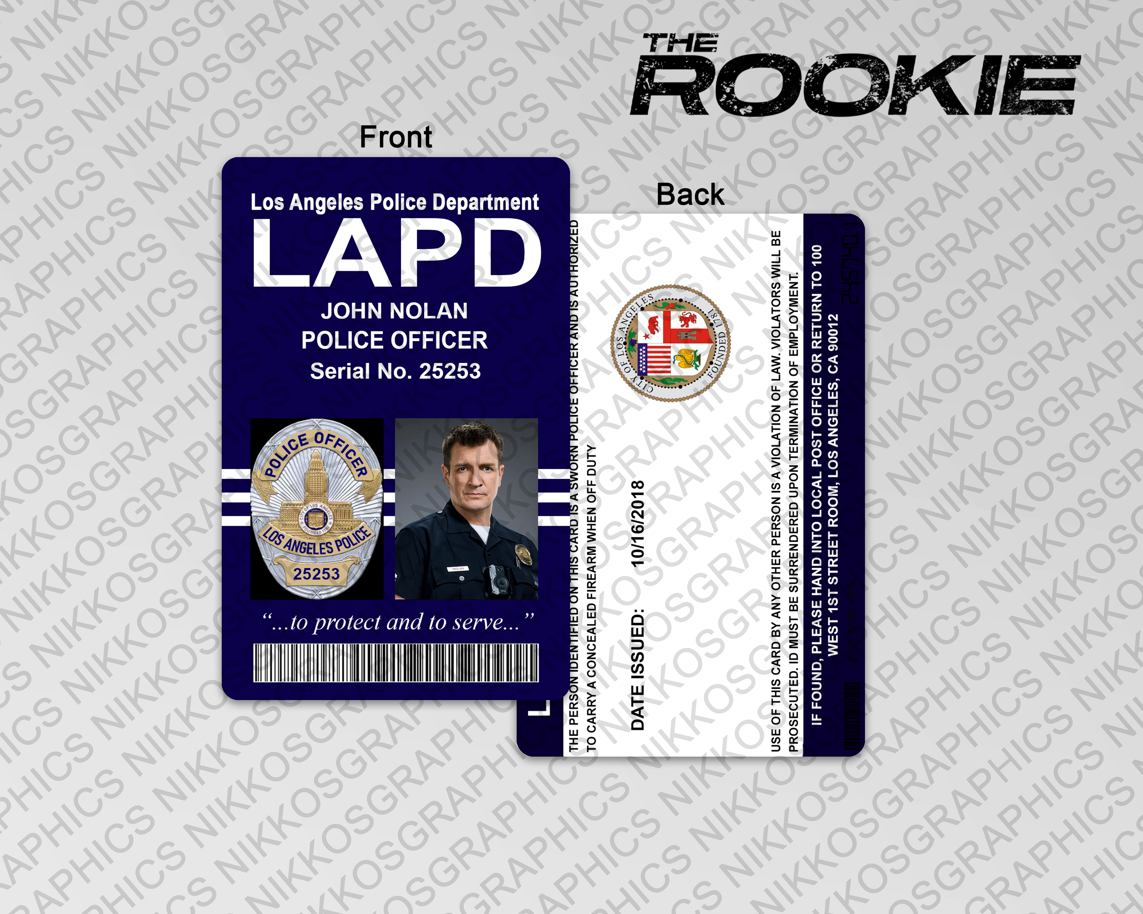 The Rookie | LAPD - 100% Screen Accurate | ID Badge
