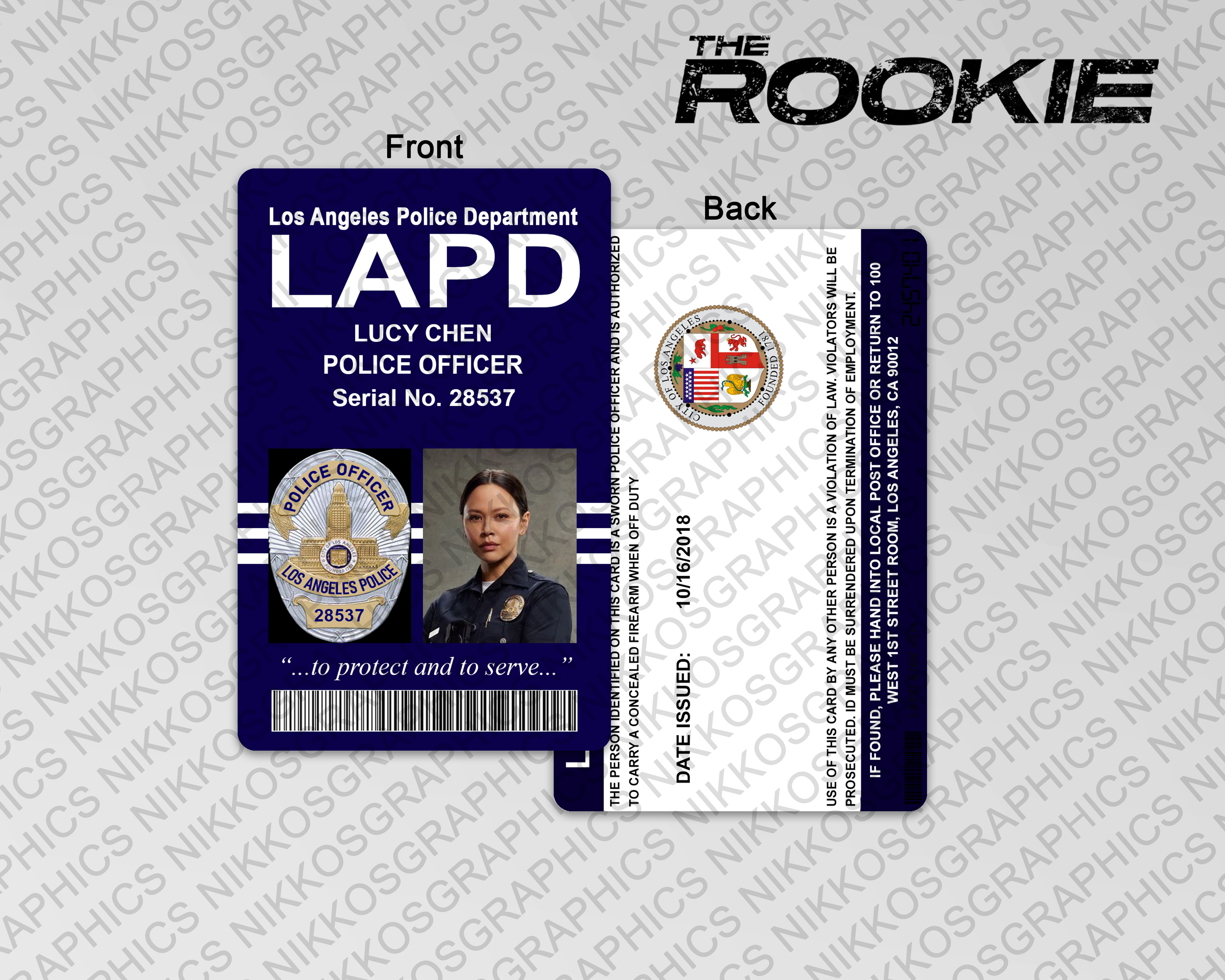 The Rookie | LAPD - 100% Screen Accurate | ID Badge