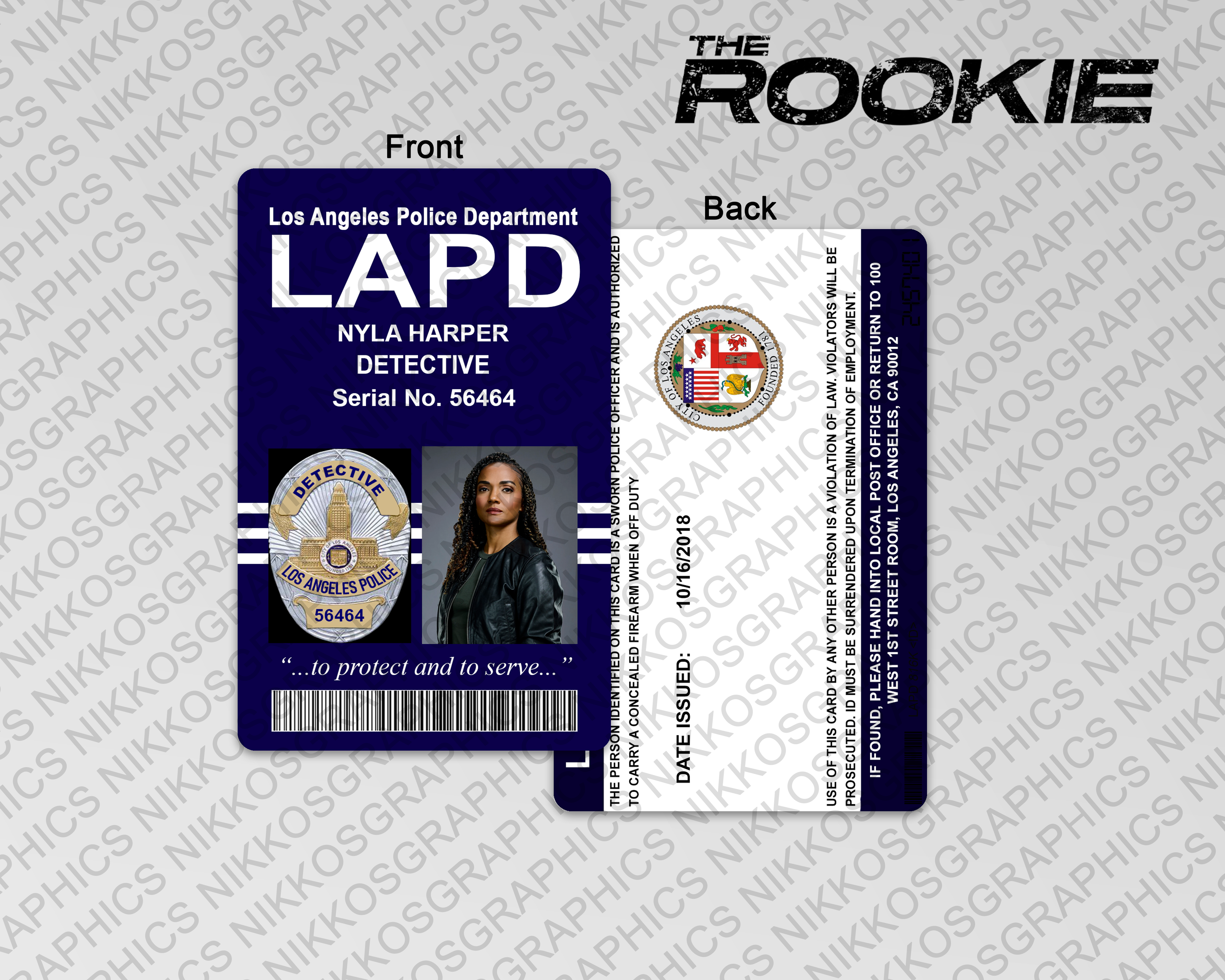 The Rookie | LAPD - 100% Screen Accurate | ID Badge