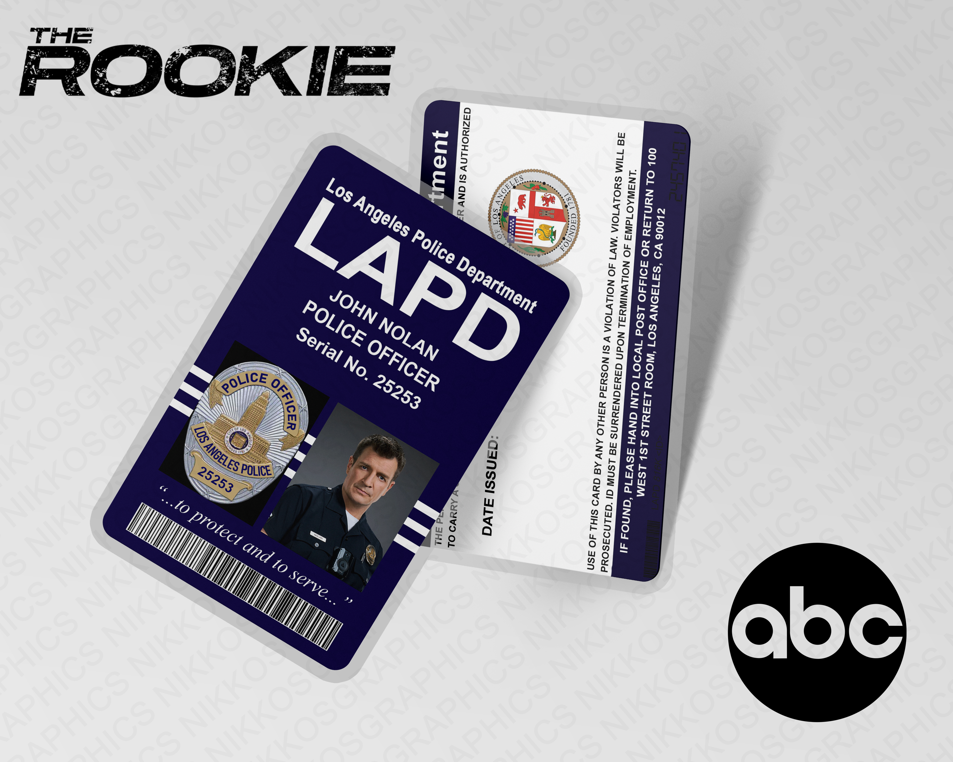 The Rookie | LAPD - 100% Screen Accurate | ID Badge