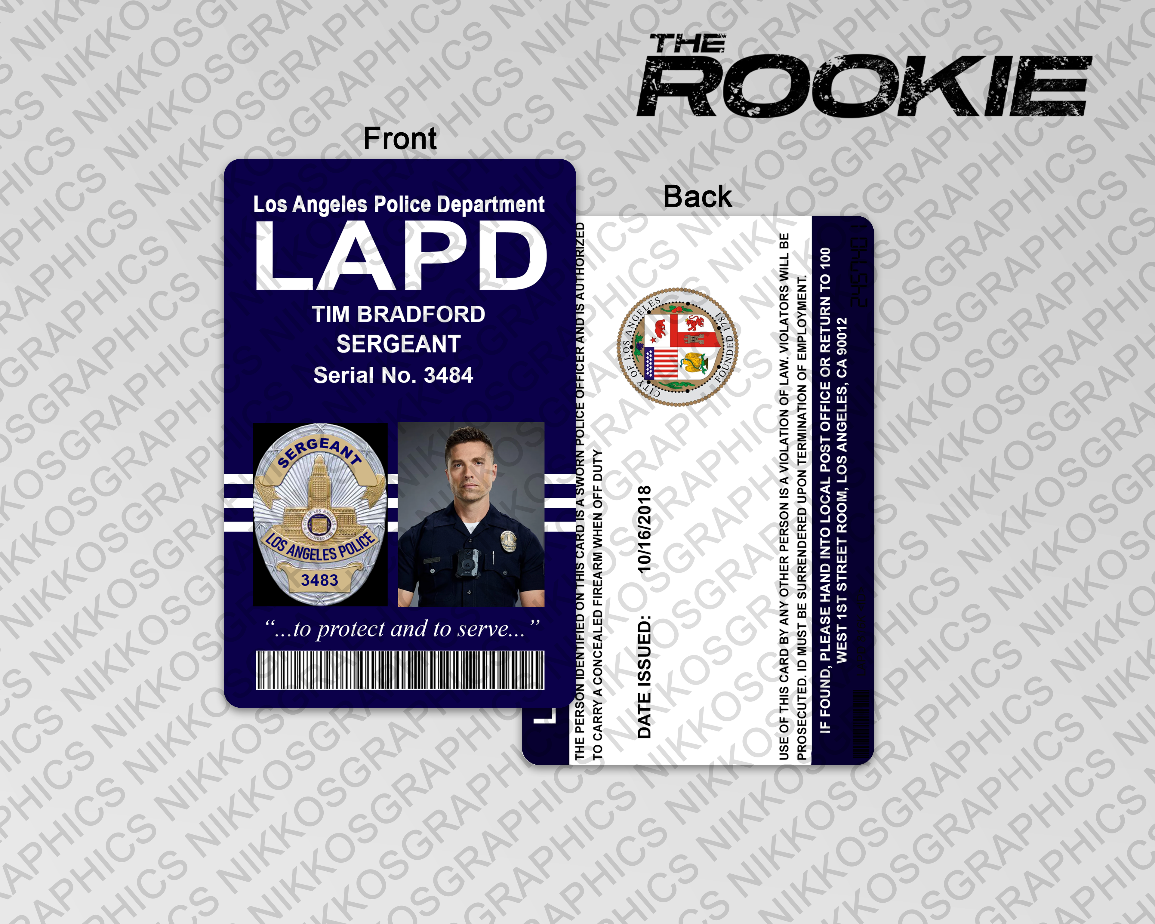 The Rookie | LAPD - 100% Screen Accurate | ID Badge