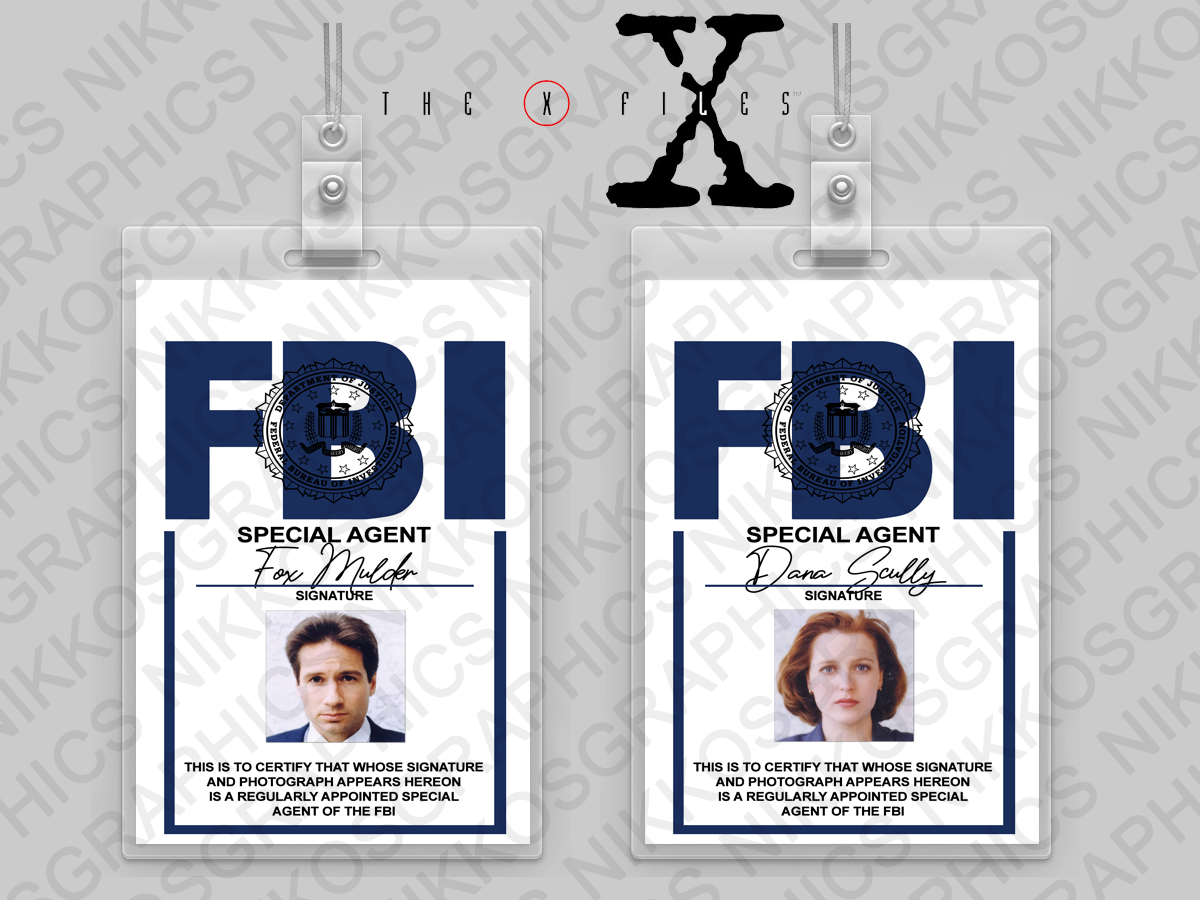 X-Files Replica ID Card - Fox Mulder / Dana Scully