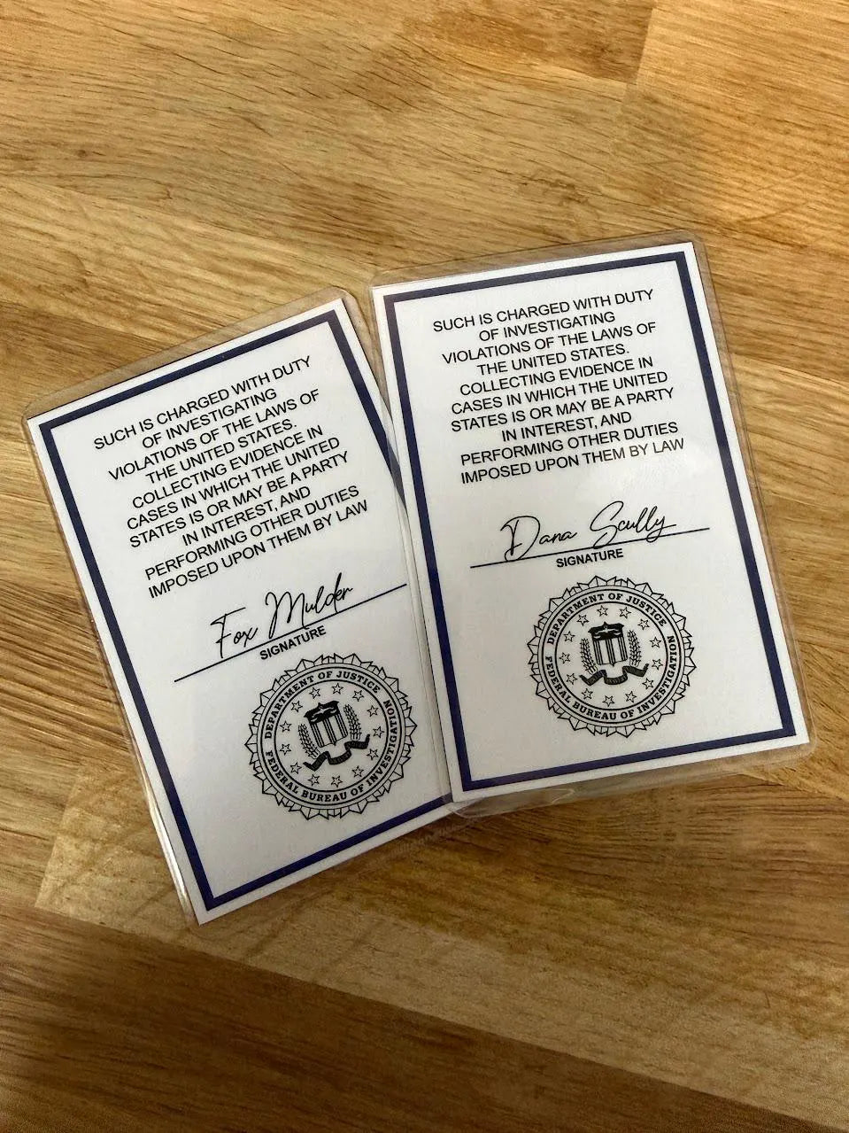 X-Files Replica ID Card - Fox Mulder / Dana Scully